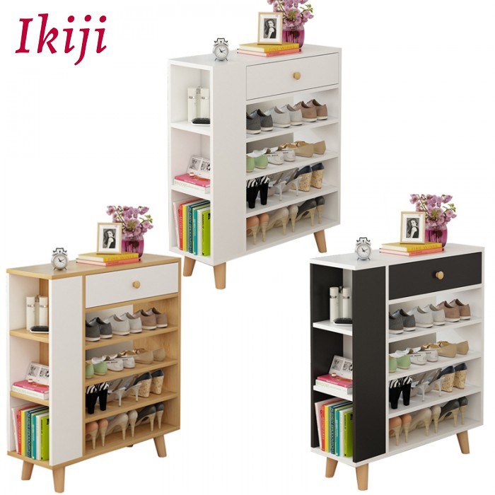 IKIJI 4 Layer Wooden Shoes Rack(3017) Shopee Malaysia