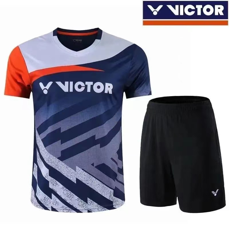 Victor Korean badminton uniforms men's and women's short-sleeved ...