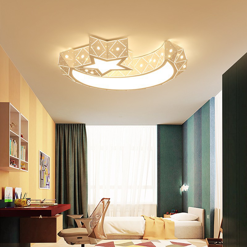 Stars Moon Children S Bedroom Ceiling Light Creative Led Lamp