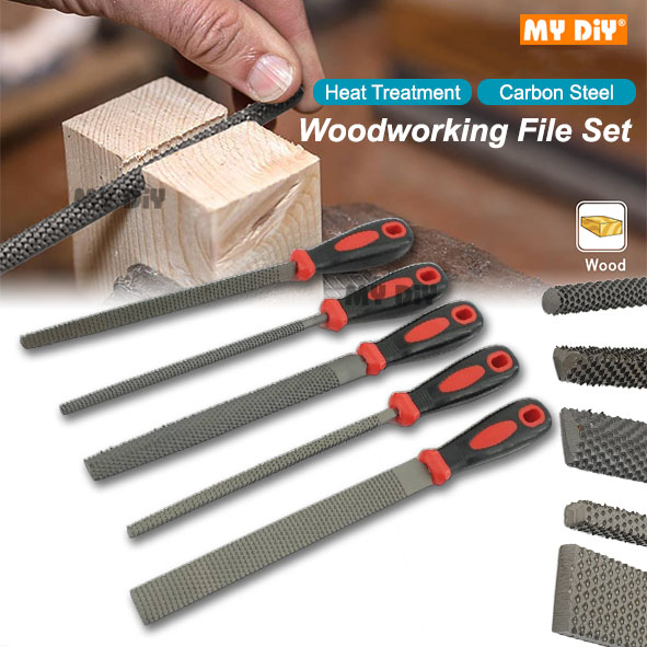 MYDIYHOMEDEPOT ANTON 5PCS 8" WOOD FILE WOOD RASP FILE FOR WOODWORKING