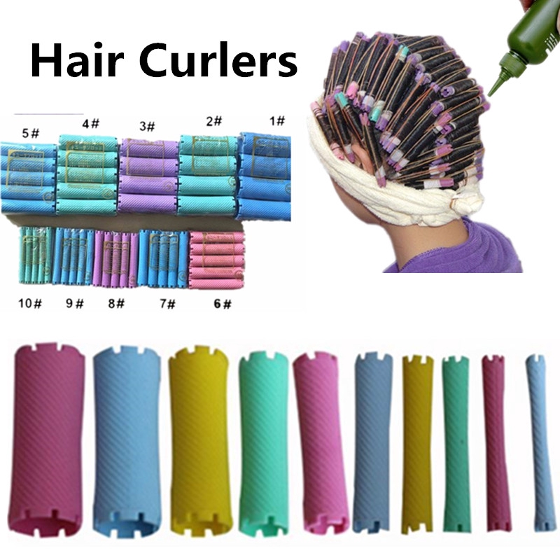10pcs Set Hair Styling Lady Diy Hair Clip Plastics Core Flexi Rod