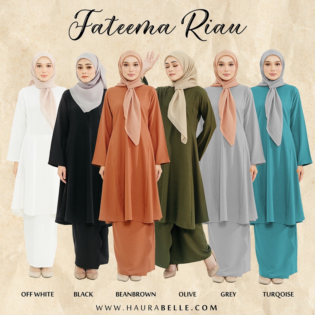 [ Ready Stock ] Part 1 Fateema Riau By Haurabelle Baju Raya 2022