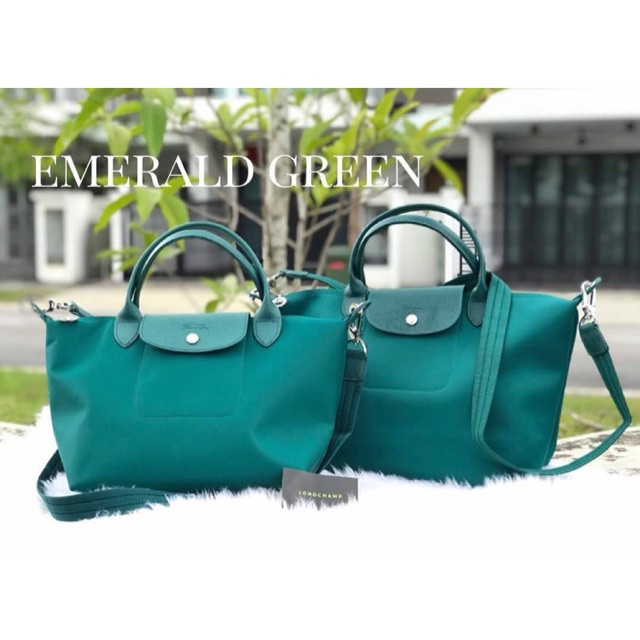 Longchamp emerald green sale