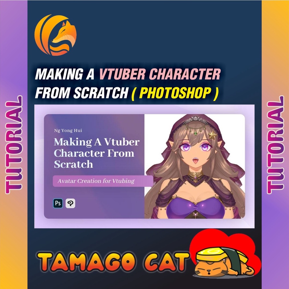 [ VIDEO COURSE ] MAKING A VTUBER CHARACTER FROM SCRATCH ( PHOTOSHOP )