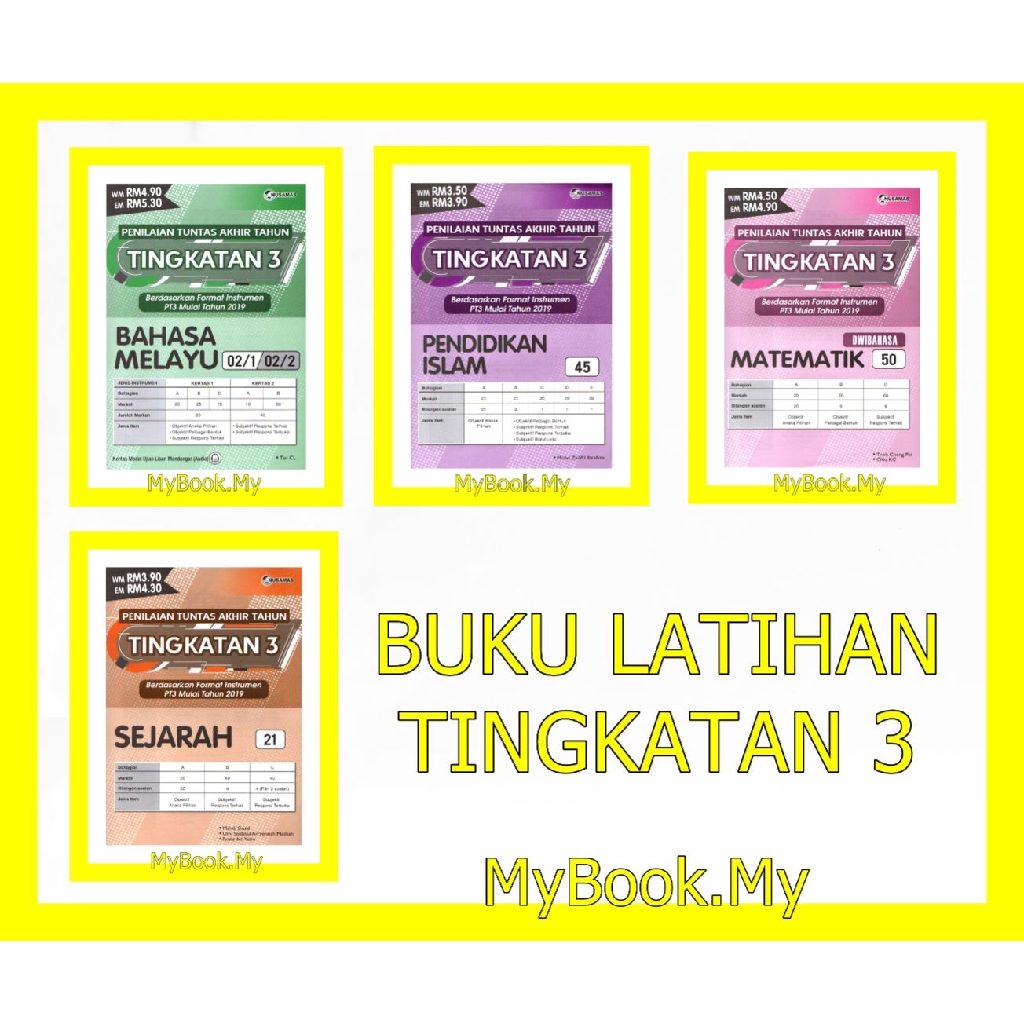 MyB Buku Latihan : Penilaian Akhir Tahun Tingkatan 3 - (7 Subjek ...