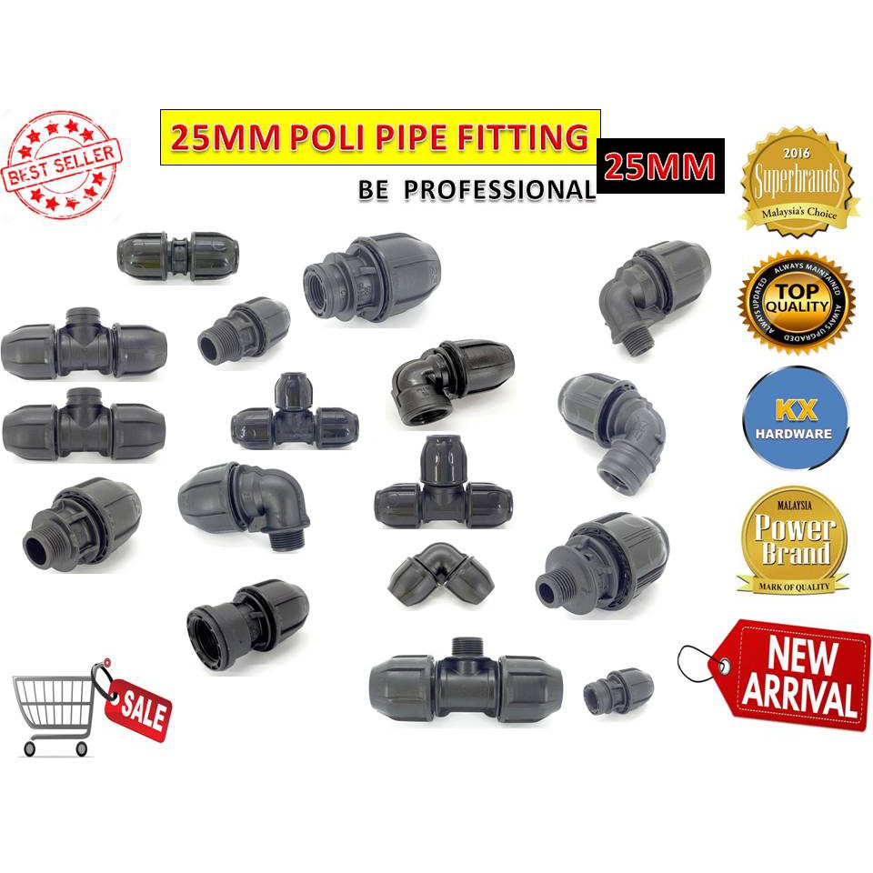 Poly Pipe Fitting Per 1 Pcs 25mm 3 4 Shopee Malaysia