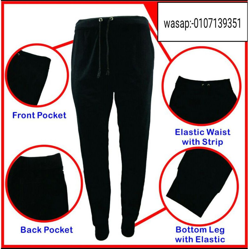 Selur (( Tawsur JOGGER  Plain )) PANTS (( COTTON ))UNISEX..STANDARD SLIM FIT.??hot sell??