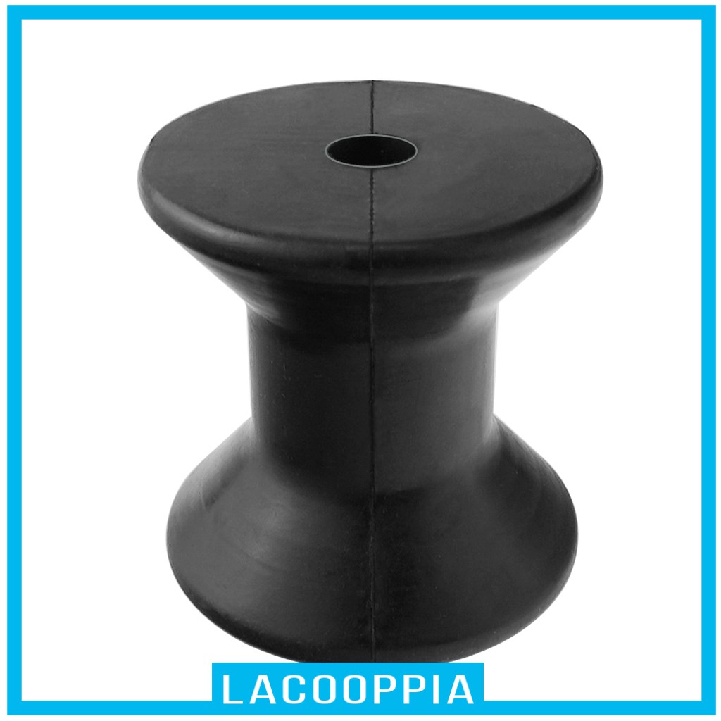 [lacooppiaMY] Boat Trailer Rubber Keel Roller, Black, 3 inches, Sailboat Yacht Accessories