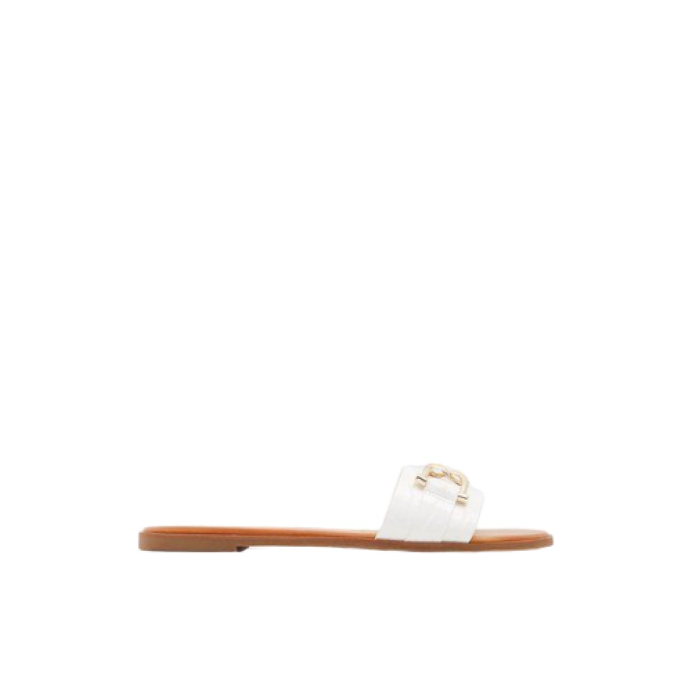 aldo white flip flops