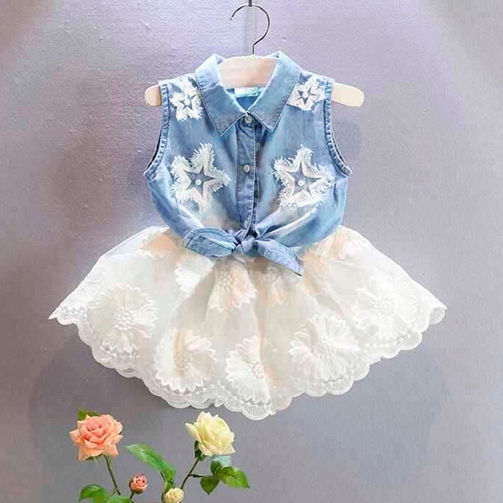 denim shirt tulle skirt toddler