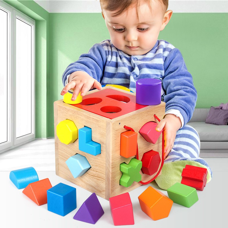 Mainan Blok Bangunan Bayi 0 1 2 Tahun 3 Bayi Kanak Kanak Laki Laki Dan Perempuan Manfaat Otak Intelektual Memasang Kayu Shopee Malaysia