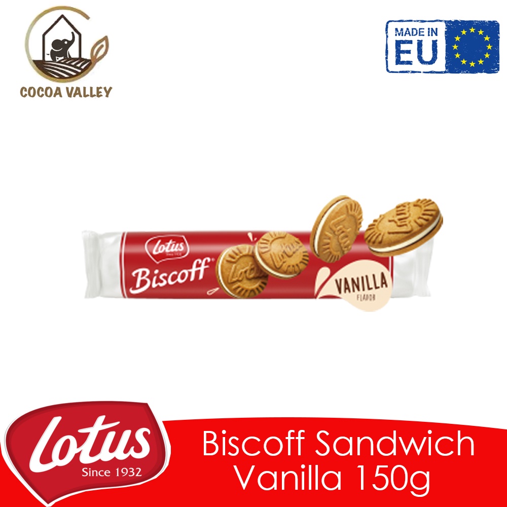 Lotus Biscoff Vanilla Sandwich Biscuit 150g (Made in EU) Shopee Malaysia