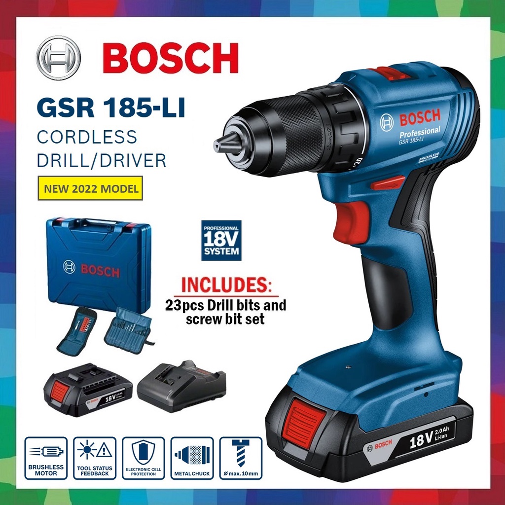BOSCH GSR 185LI Cordless Drill 18v BRUSHLESS / Driver GSR 185LI