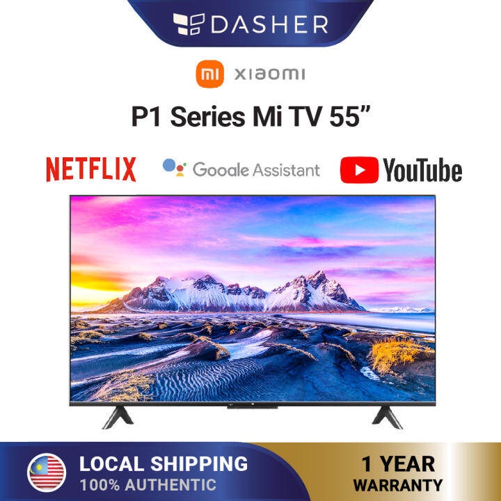 Xiaomi Mi Smart TV P1 4K Display WiFi Google Netflix Youtube Chrome Cast English Version Android TV (55")