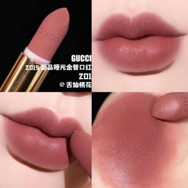 gucci lipstick painted veil