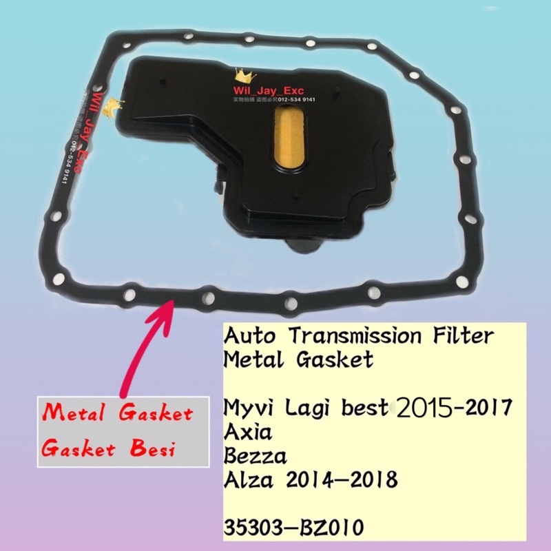 VRX AUTO FILTER 35303BZ010 STEEL GASKET,PERODUA MYVI LAGI BEST 2015