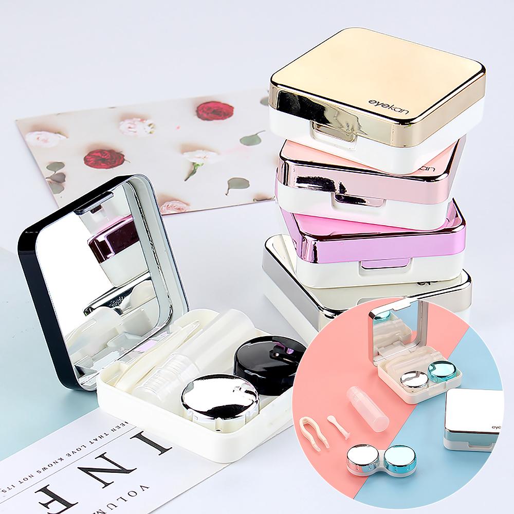 Mirror Mini Cute Portable Contact Lens Box Set Travelling Eye Care Kit Storage Container
