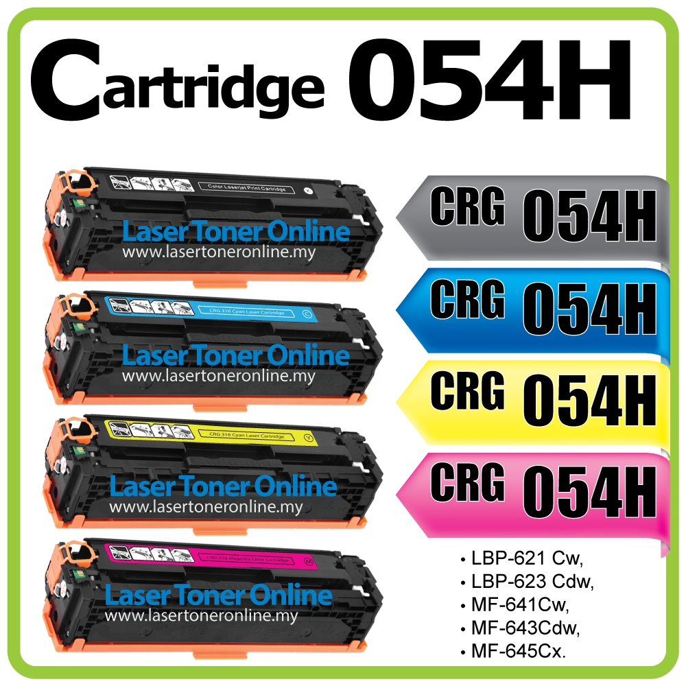 Compatible Cano* Cartridge 054H Cano*054 54H imageClass LBP 620C 621Cw 623Cdw MF 641Cw 643Cdw 644cdw 645Cx 640C Color