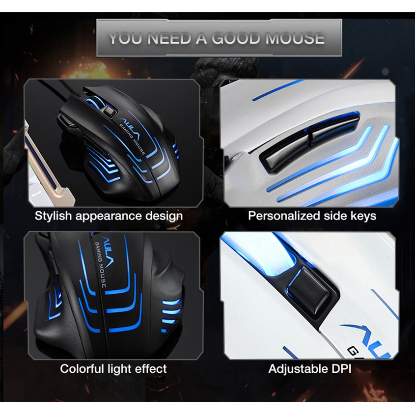 Buy Ready Stock Aula S18 Gaming Mouse With 7 Customized Marco Keys Balancing Weight 6 Dpi Breath Light Mouse Seetracker Malaysia