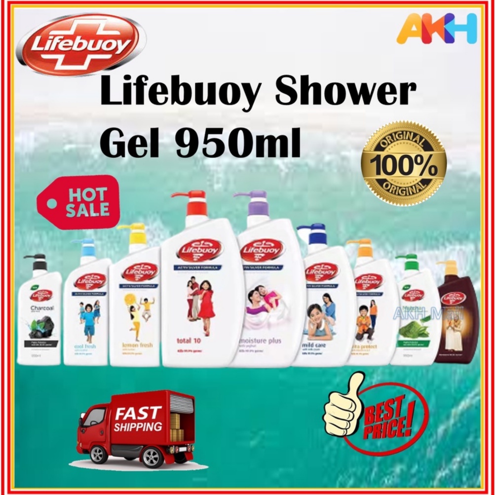 Lifebuoy Shower Gel Body Wash 950ml & LIFEBUOY Mild Care Handwash 200