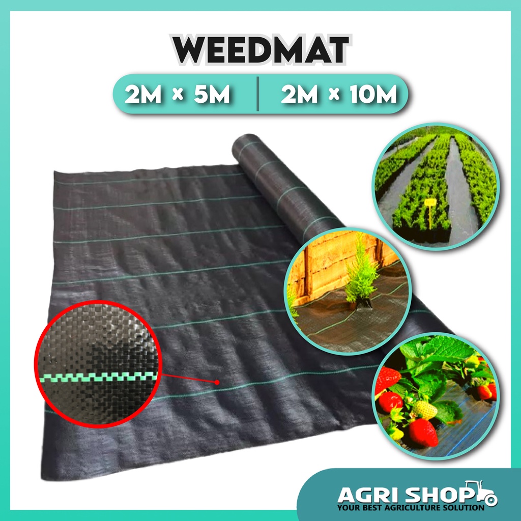 Agrishop 2M X 5M //2M X 10M Weedmat Landscape Weed Control Mat Woven ...