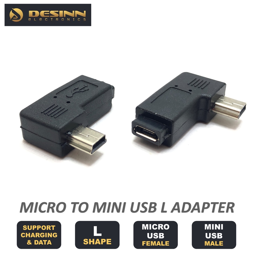 Usb 20 Adapter Plug Mini Usb To Micro Usb Adapter 90 Degree Left And Right Angle Male To Female 6148