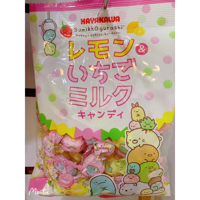 Japan HAYAKAWA Seika Sumikkogurashi Lemon Milk Candy Strawberry Mixed Fruit