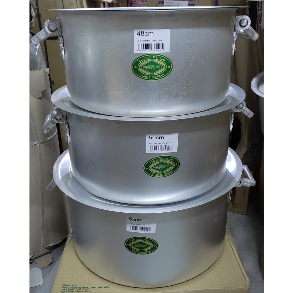 48/50/55cm Periuk Besar Dua Telinga Cap Buaya Hijau Malaysia