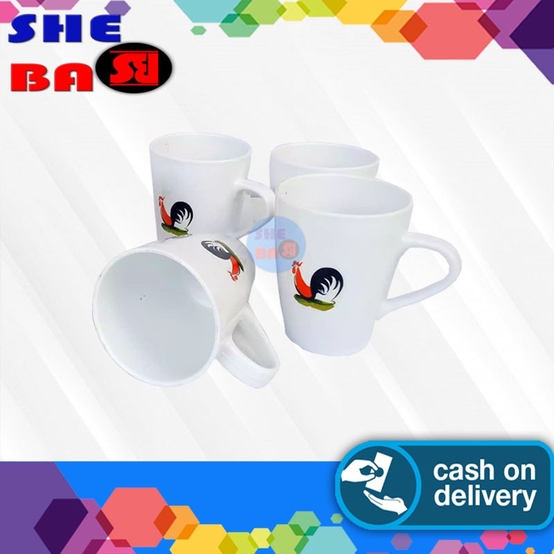 Plastic Rooster Cup Kukuruyuk Cup Rooster Motif Mug Chicken Motif Cup