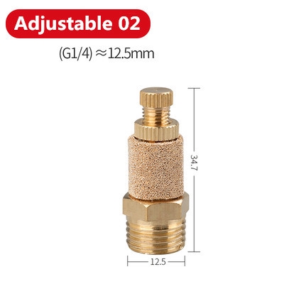 4Pcs 1/8BSP Adjustable Pneumatic Muffler Silencer Air Flow Control Noise Exhaust 