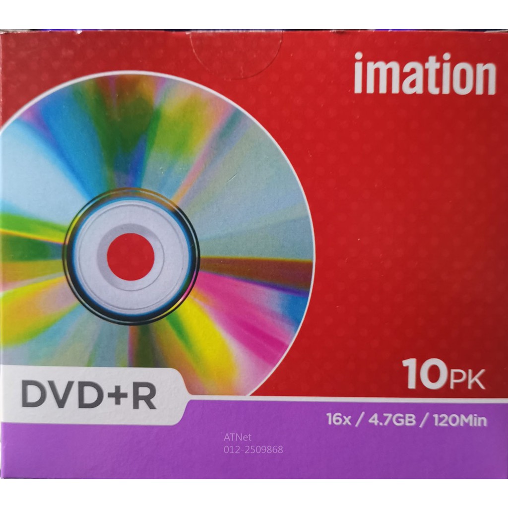 Imation Dvd R 16x 4 7gb 1min 10pcs Pack Blank Disc With Case Shopee Malaysia