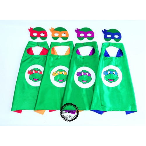 Comel Kids Ninja Turtles Mask Cape Cosplay