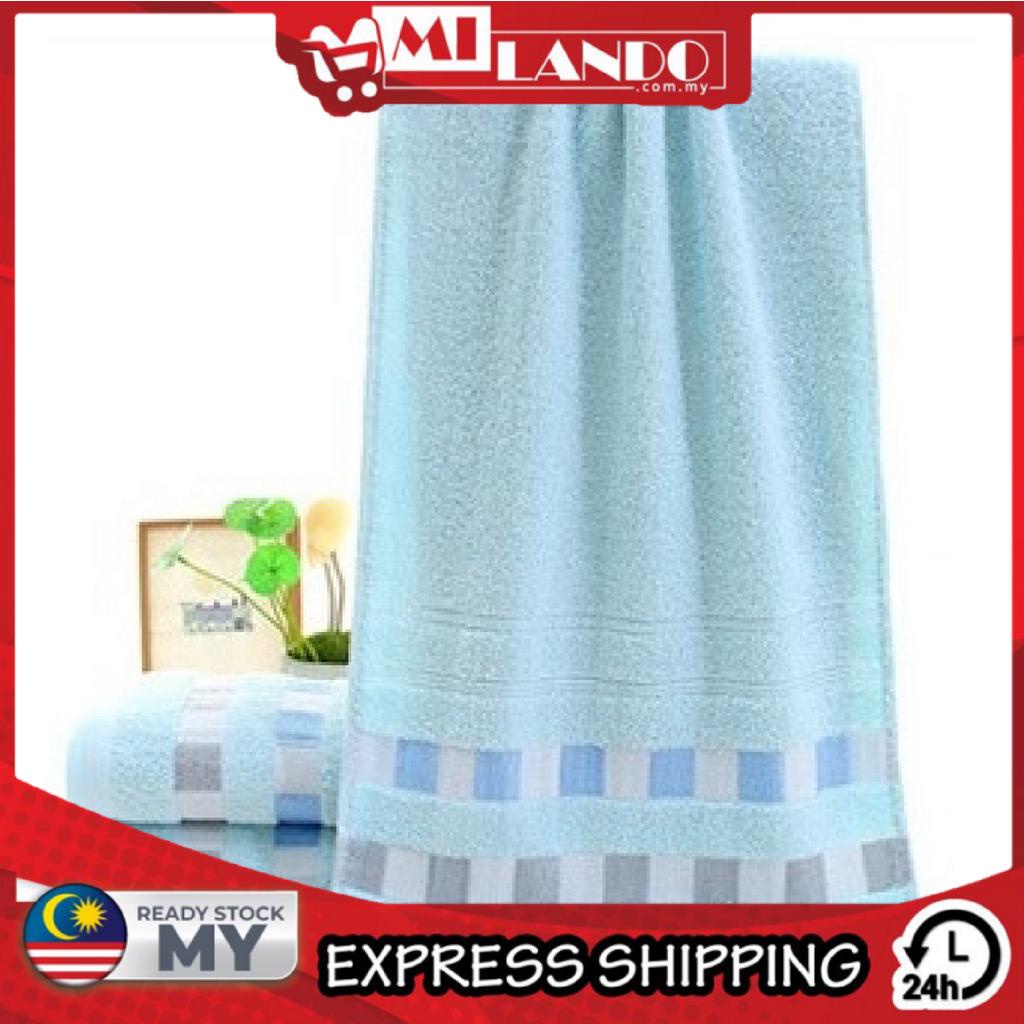 (34 x 74 cm) MILANDO Cotton Face Towel Sport Towel Baby Bath Towel Tuala Muka Gift (Type 3)