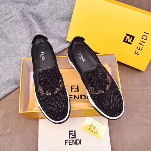 fendi monster slip on