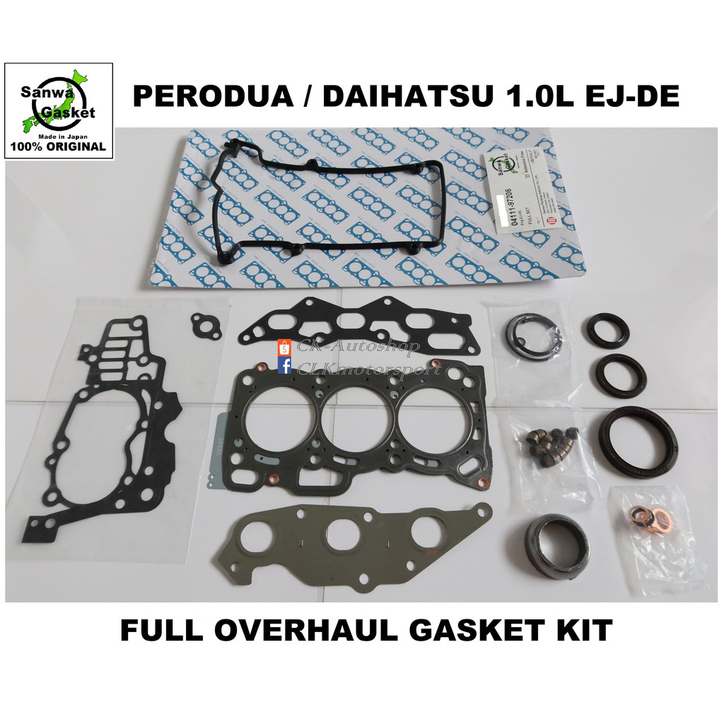 SANWA Japan Full Overhaul Gasket Kit OEM P/N 0411197206 for Perodua