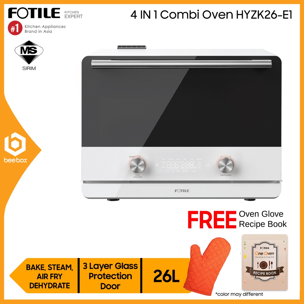 Fotile One Oven HYZK26-E1 4 in 1 Portable / Countertop Combi Oven 26L - (Steam, Bake, Air Fry, Dehydrate) HYZK26E1