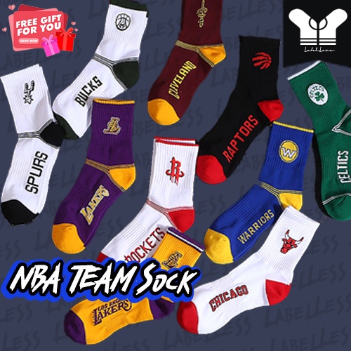 Hot!!LABELLESS NBA Team socks men long socks women socks fashion sport socks stoking stokin lelaki cotton