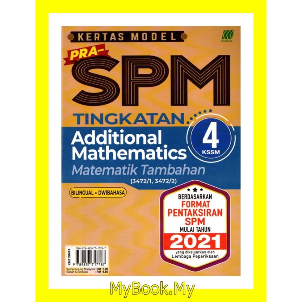 Buy *BARU 2021* MyB Buku Latihan  Kertas Model Tingkatan 4  Matematik