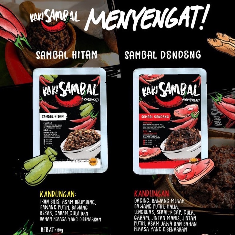 KAKI SAMBAL Viral Sambal Dendeng Daging Sambal Hitam Sambal Segera