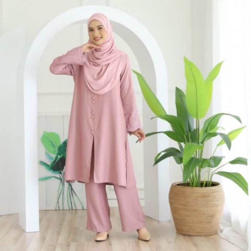 Set Muslimah baju dan seluar ( pant suit) Shopee Malaysia