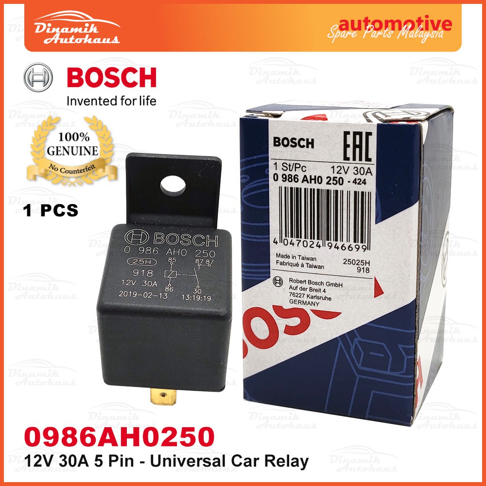 Universal Automotive Car Relay 12v 30a 5 Pin Bosch Relay