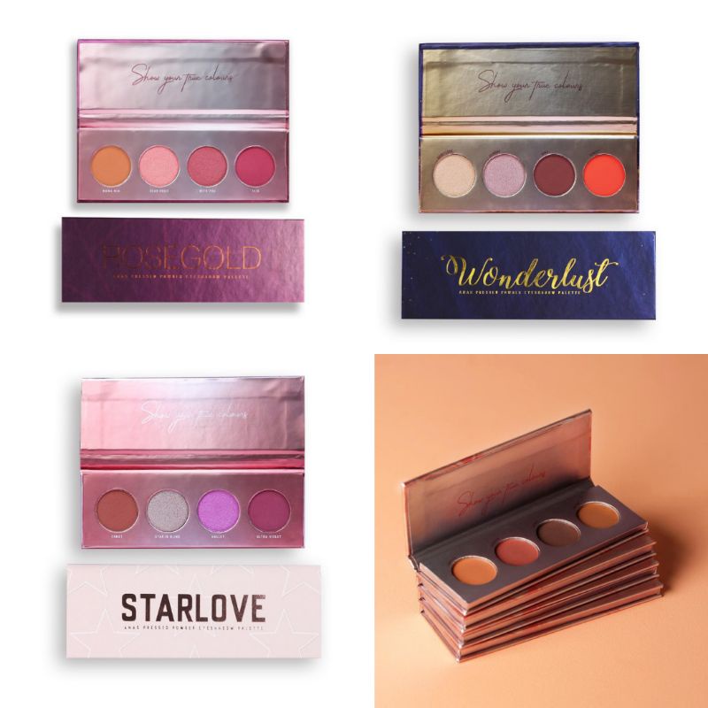(Expiry April 2022) ANAS EYESHADOW PALETTES 4 COLORS (Highly pigmented