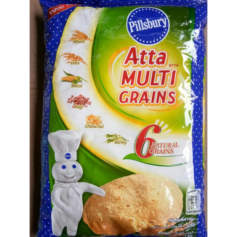 (Limited Stock)Pillsbury Multigrain Atta Flour/Tepung Atta Bijirin 1kg