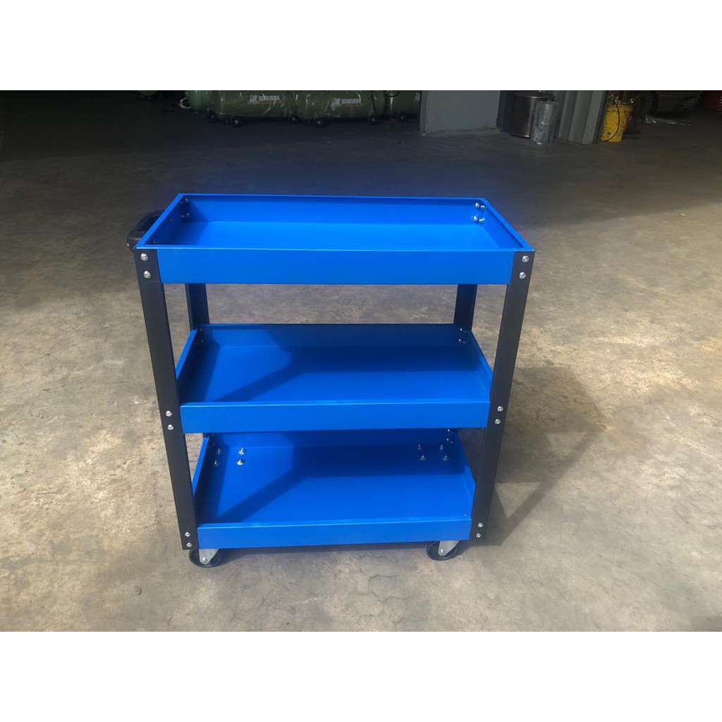 3 drawer tray layer table service hand tool wheel roller push