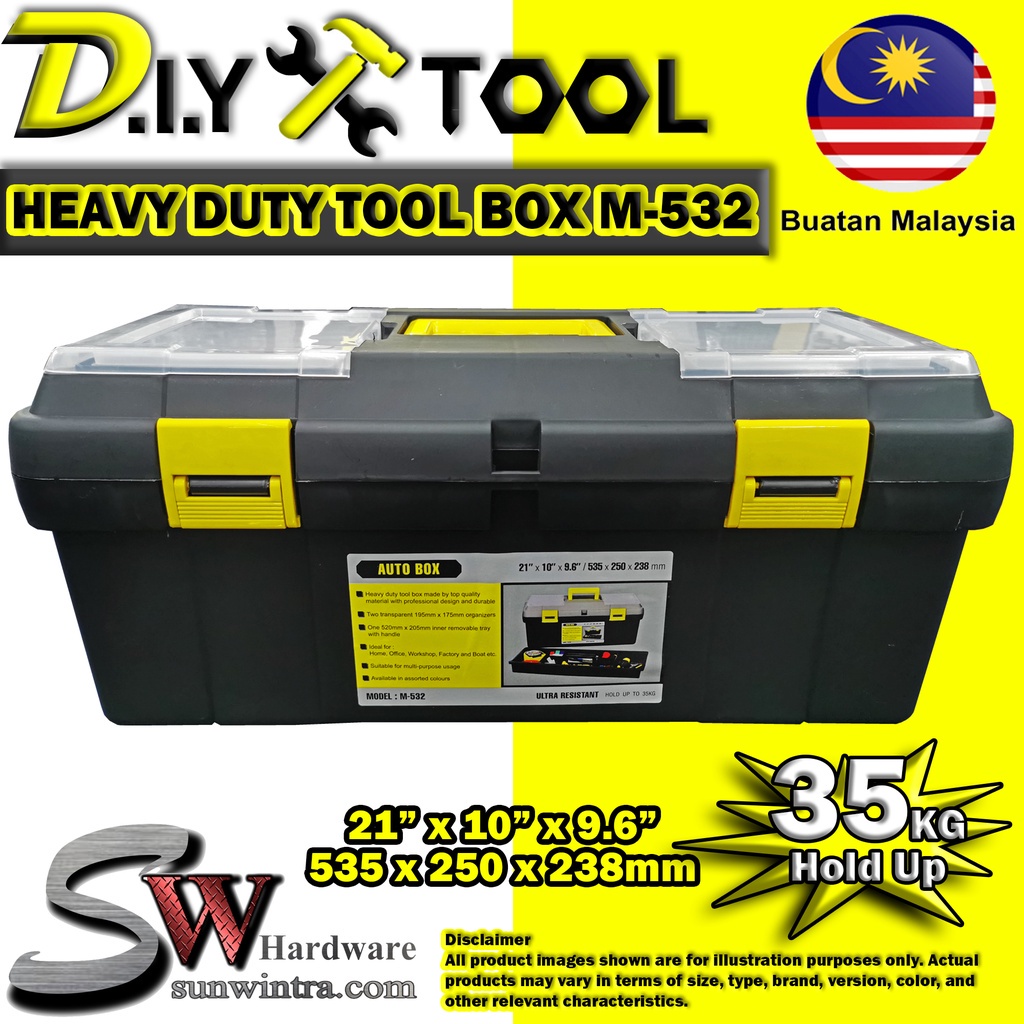 SW Hardware 21" Heavy Duty Tool Box Auto Box M-532 M532 M 532 (Double layer)