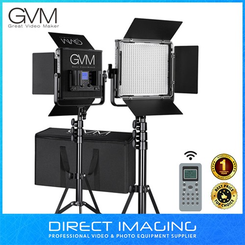 GVM 672S-B2L Bi-Color LED Studio Video Panel 2-Light Kit