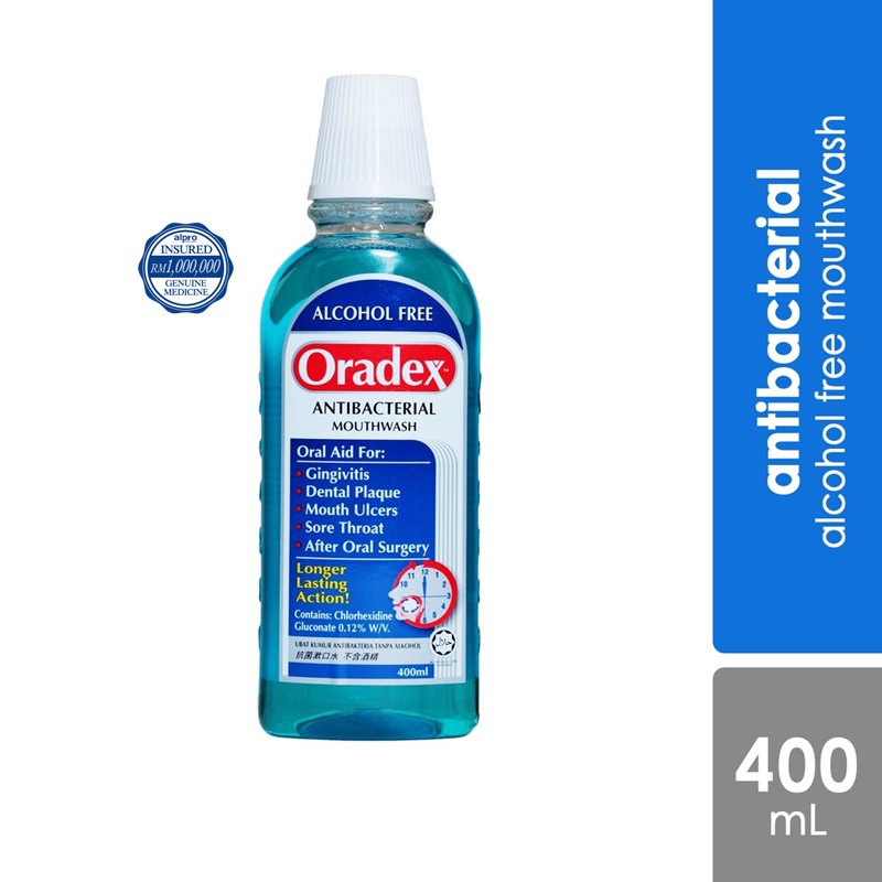 Oradex Antibacterial Mouthwash (400ml) Shopee Malaysia