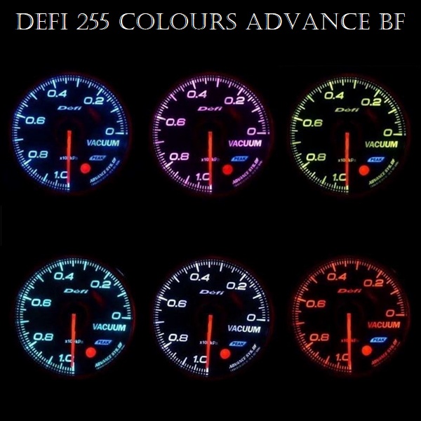 Defi 255 Colours Advance BF Smart Digital Meter Gauge with sensor Water Temp Volt Boost RPM Oil Press Oil Temp 1set