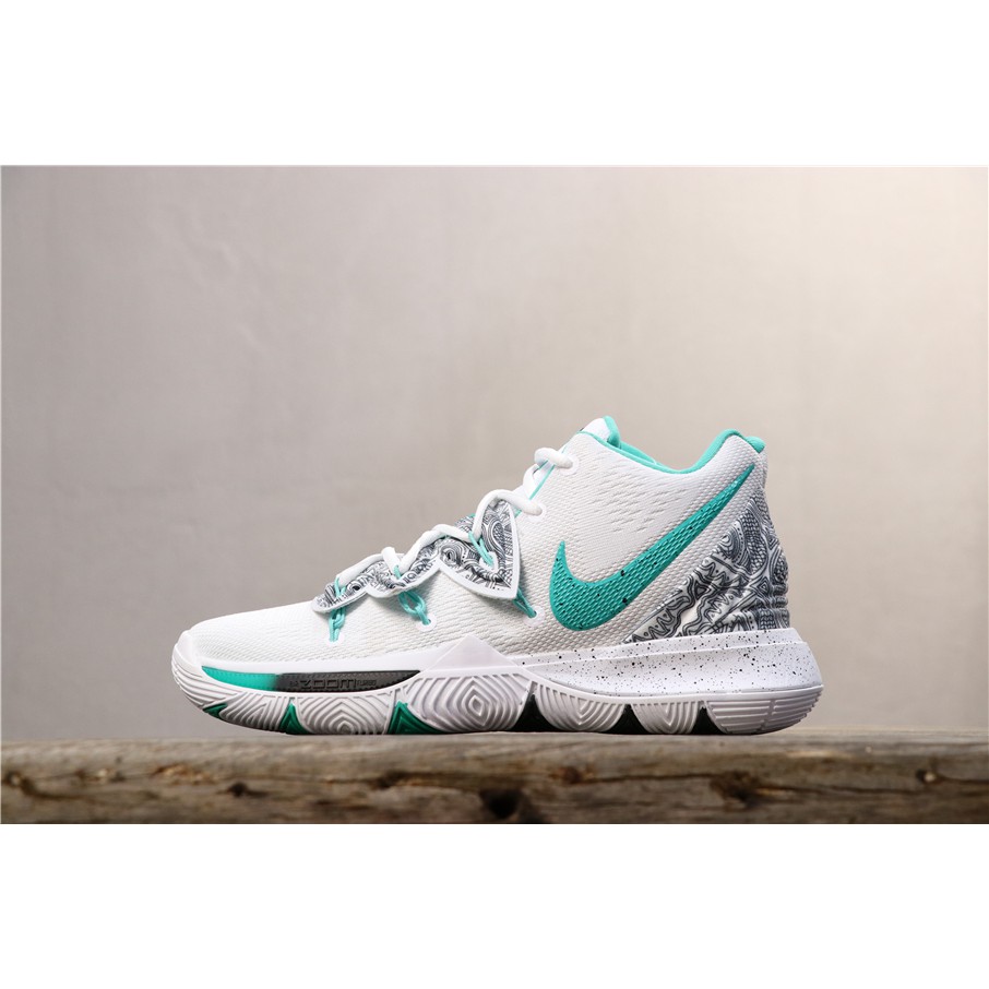 kyrie irving shoes grey and green