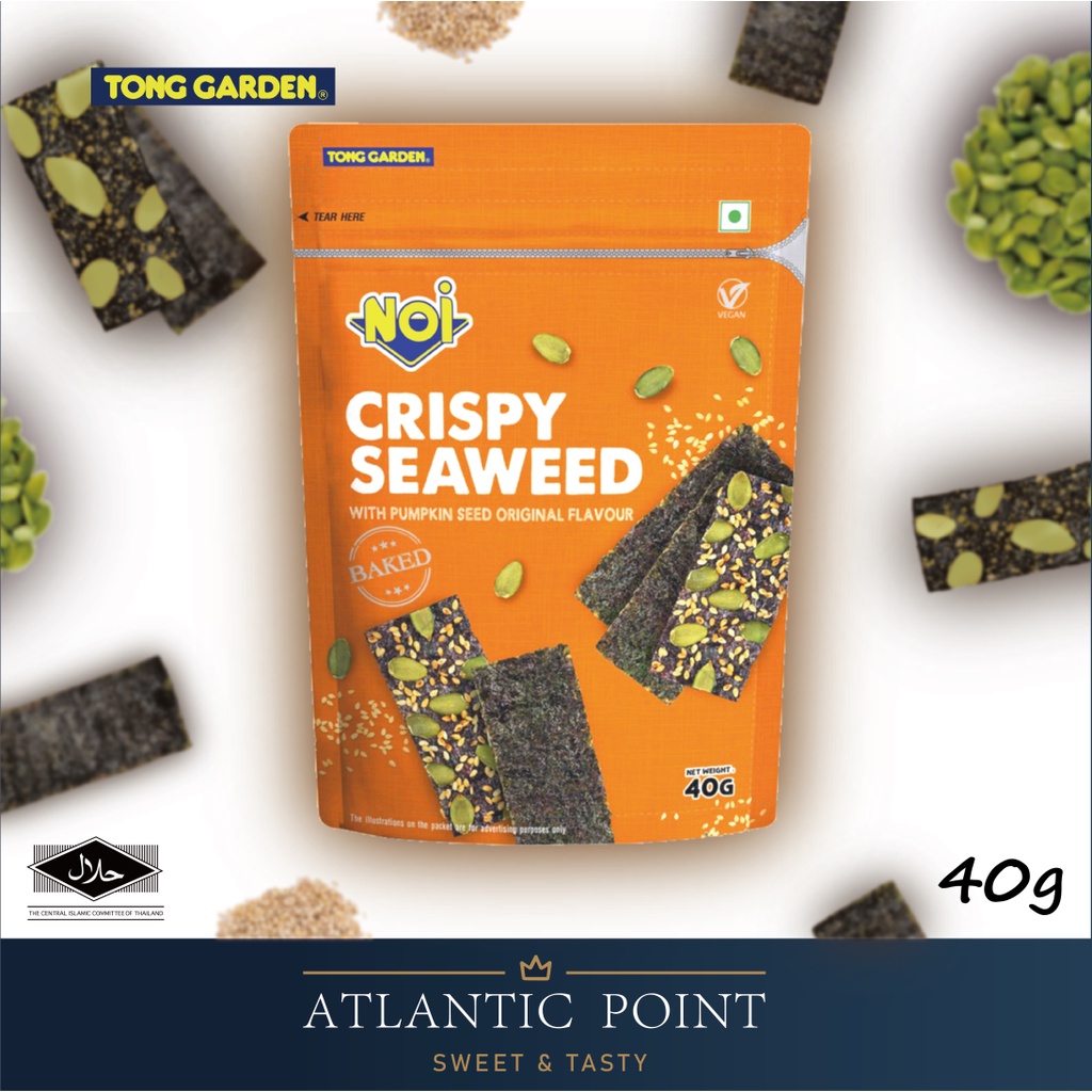 Tong Garden Noi Crispy Seaweed with Pumpkin Seed Original 40g - Snack Halal - Rumput Laut Biji Labu 香脆海苔紫菜